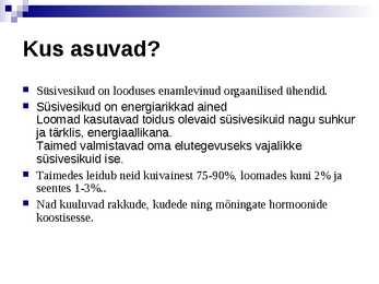 Süsivesikud #3