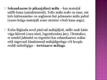 Mälu #8