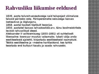 Eesti Ärkamisaeg #2