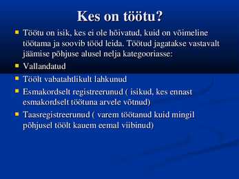 Töötus #3