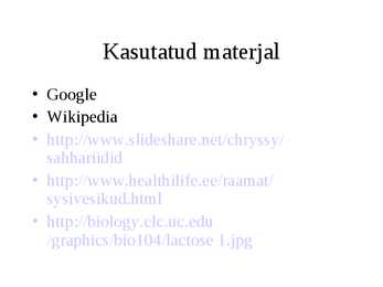Süsivesikud #13