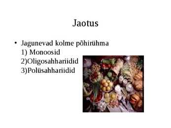 Süsivesikud #6