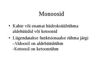 Süsivesikud #7
