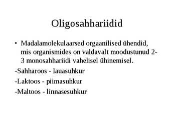 Süsivesikud #8