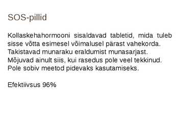 Rasestumisvastased meetodid #11
