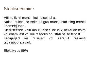 Rasestumisvastased meetodid #12