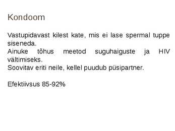 Rasestumisvastased meetodid #8