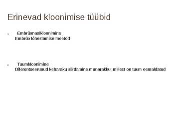 Imetajate kloonimine #4