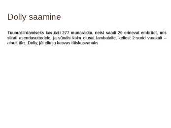 Imetajate kloonimine #8
