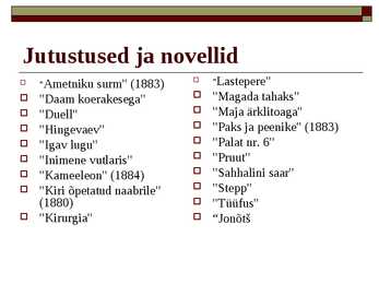 ANTON TšEHHOV #6