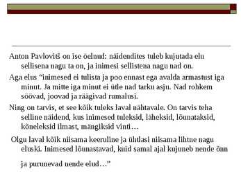 ANTON TšEHHOV #9