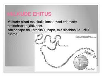 Valgude ehitus-struktuur ja tuntumad valgud #3