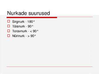 Geomeetria algkursus #6
