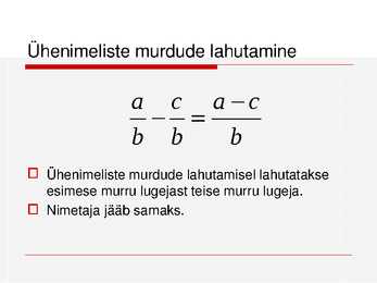 Harilikud murrud #21