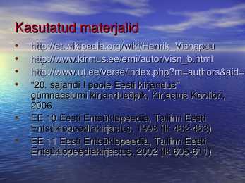 Henrik Visnapuu-ettekanne #10