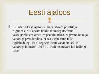 Konstantin Päts #5