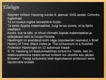 Stephen William Hawking #2