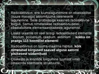 Looduslik radioaktiivsus #3