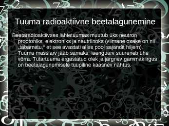 Looduslik radioaktiivsus #8