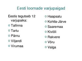 Kodutute loomade varjupaigad eestis #6