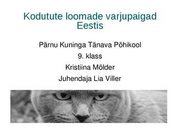 Kodutute loomade varjupaigad eestis