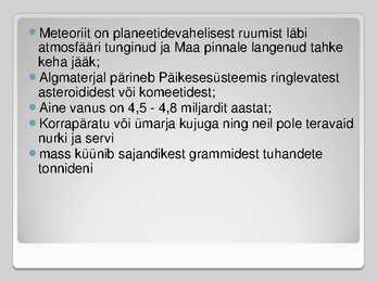 Meteoriidid #2