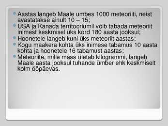 Meteoriidid #4