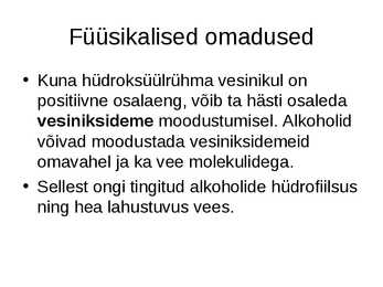 Alkoholid #3