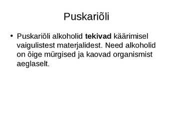Alkoholid #27