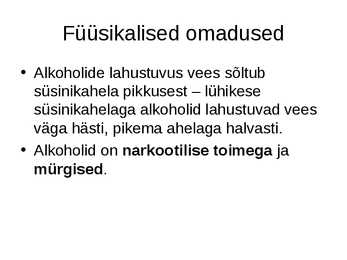 Alkoholid #4