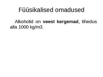 Alkoholid #8
