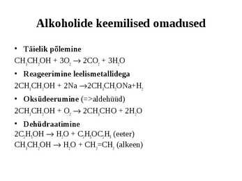 Alkoholid #9
