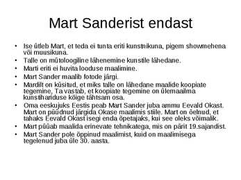 Eesti tegevuskunstnik Mart Sander #3