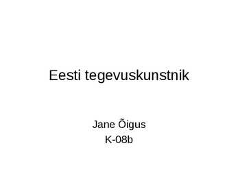 Eesti tegevuskunstnik Mart Sander