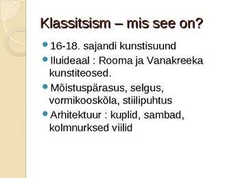 Klassitsismi arhitektuur #2