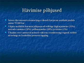 Ökoloogilised globaalprobleemid #11