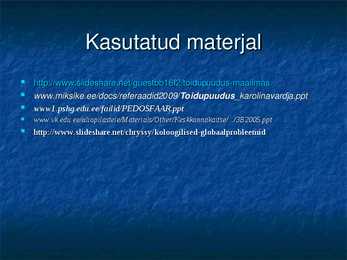 Ökoloogilised globaalprobleemid #16