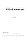 Füüsika referaat