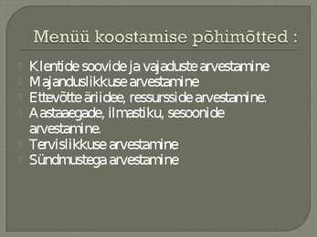 Menüü ajalugu #14