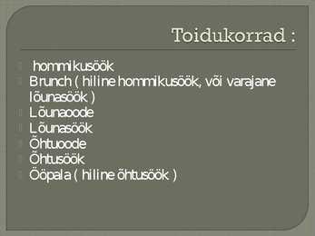 Menüü ajalugu #15