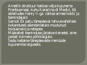 Menüü ajalugu #4