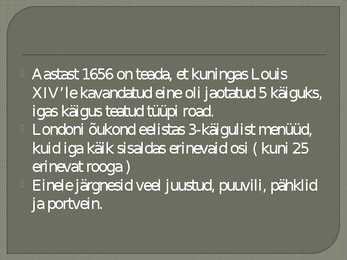 Menüü ajalugu #5