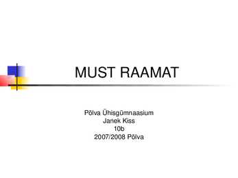 Musta raamatu esitlus