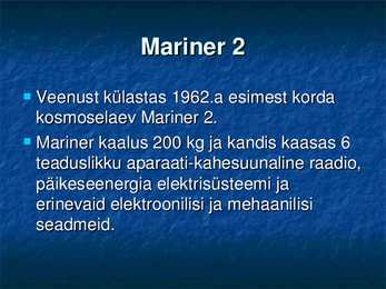 VEENUSE UURIMINE KOSMOSEAPARAATIDE ABIL #11