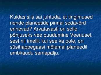VEENUSE UURIMINE KOSMOSEAPARAATIDE ABIL #19