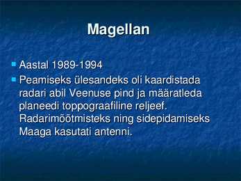 VEENUSE UURIMINE KOSMOSEAPARAATIDE ABIL #31