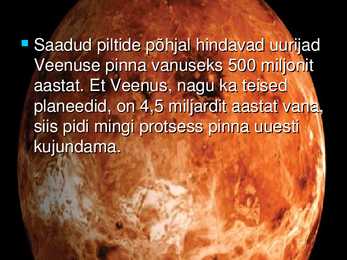 VEENUSE UURIMINE KOSMOSEAPARAATIDE ABIL #37