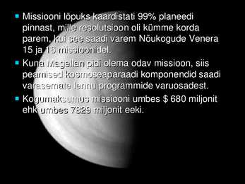 VEENUSE UURIMINE KOSMOSEAPARAATIDE ABIL #54