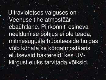 VEENUSE UURIMINE KOSMOSEAPARAATIDE ABIL #82