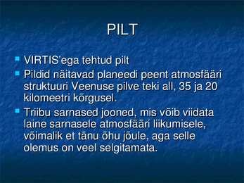 VEENUSE UURIMINE KOSMOSEAPARAATIDE ABIL #86